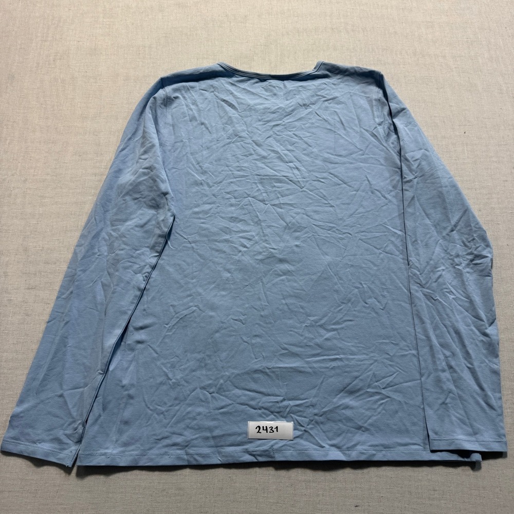 Coolibar Sun Protection Shirt Womens Sz L Blue - Picture 2 of 7